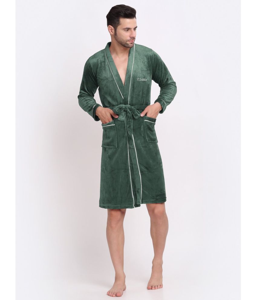     			Klotthe Green Large Bathrobe ( Pack of 1 )