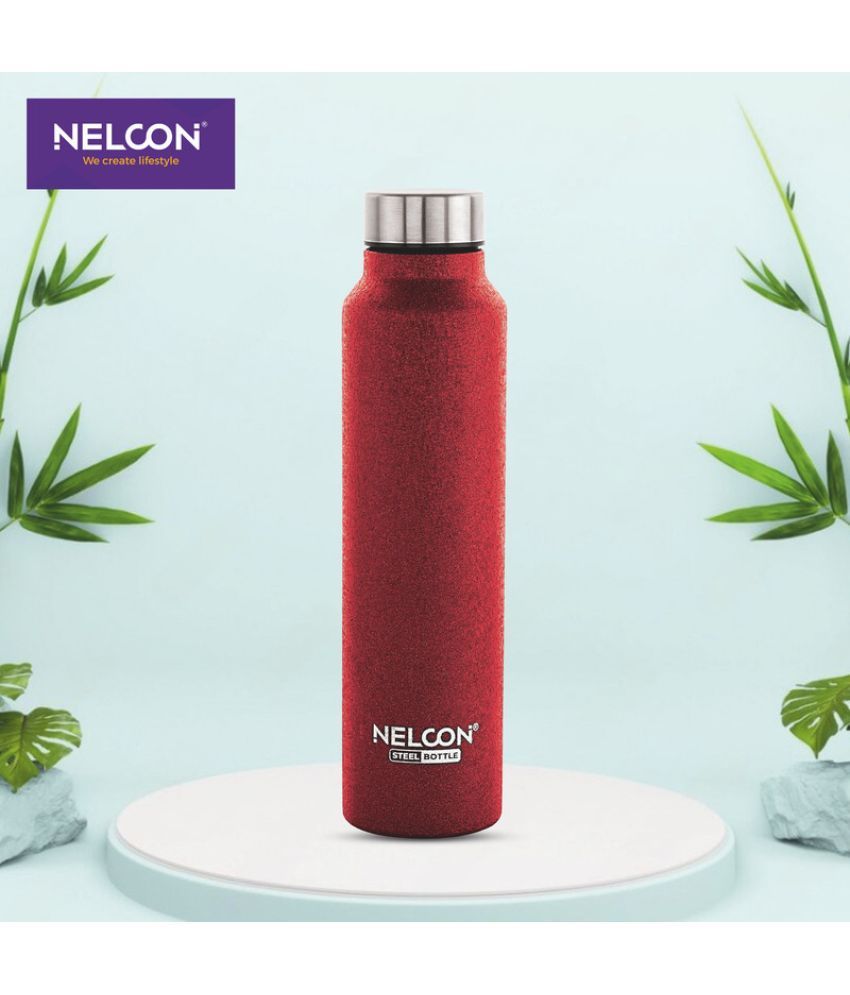     			Nelcon DEW CROCZ Red Stainless Steel Water Bottle 1000 mL ( Set of 1 )