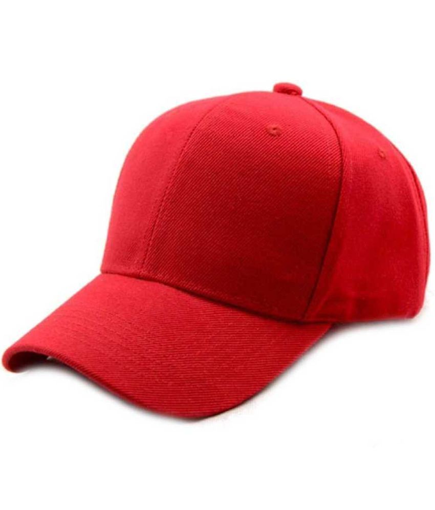     			Bolax Pack of 1 Cotton Blend Men's Cap ( Red )