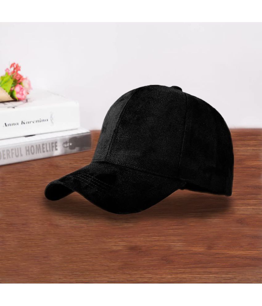     			Bolax Pack of 1 Suede Men's Cap ( Black )