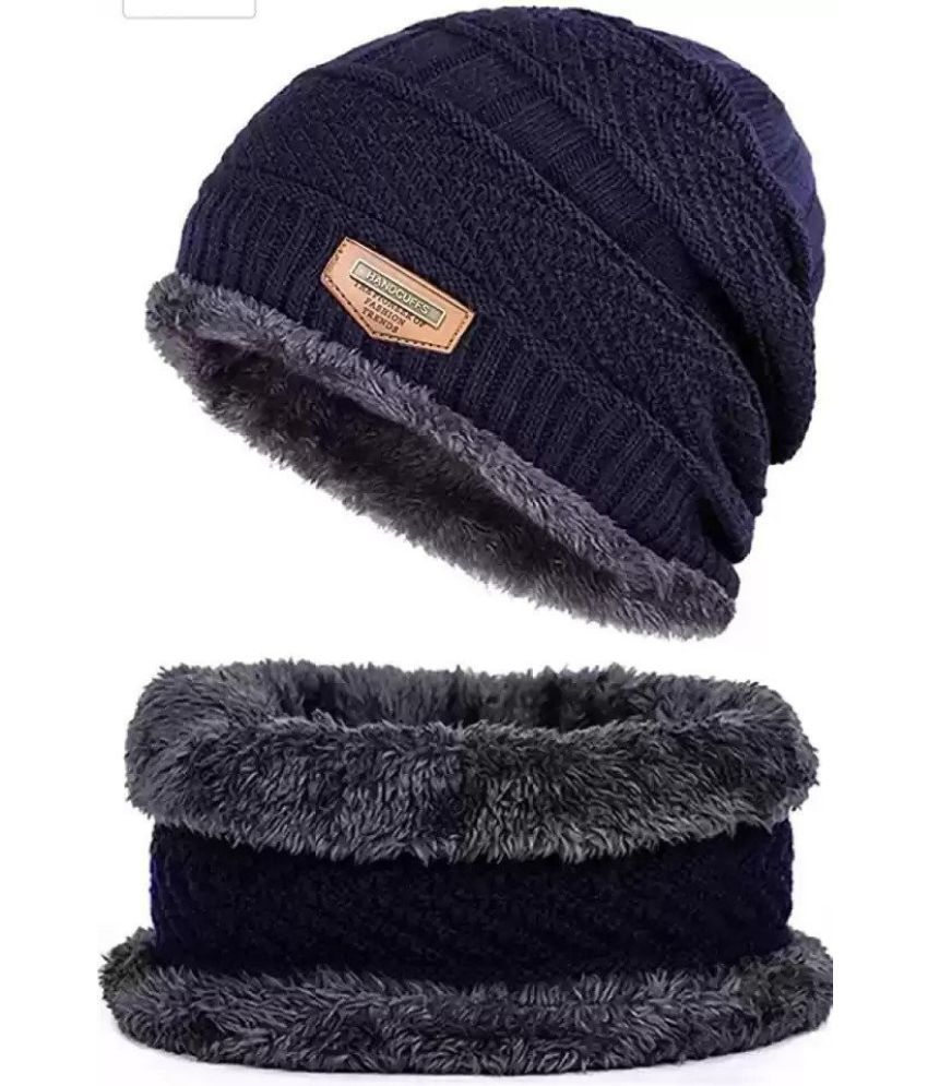     			Bolax Pack of 1 Woollen Men's Cap ( Navy )