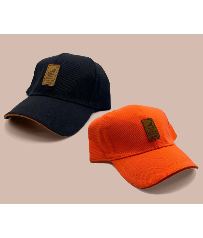     			Bolax Pack of 2 Cotton Blend Men's Cap ( Orange )