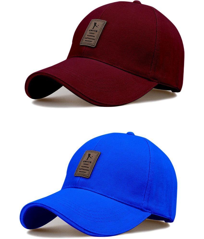     			Bolax Pack of 2 Cotton Men's Cap ( Maroon )