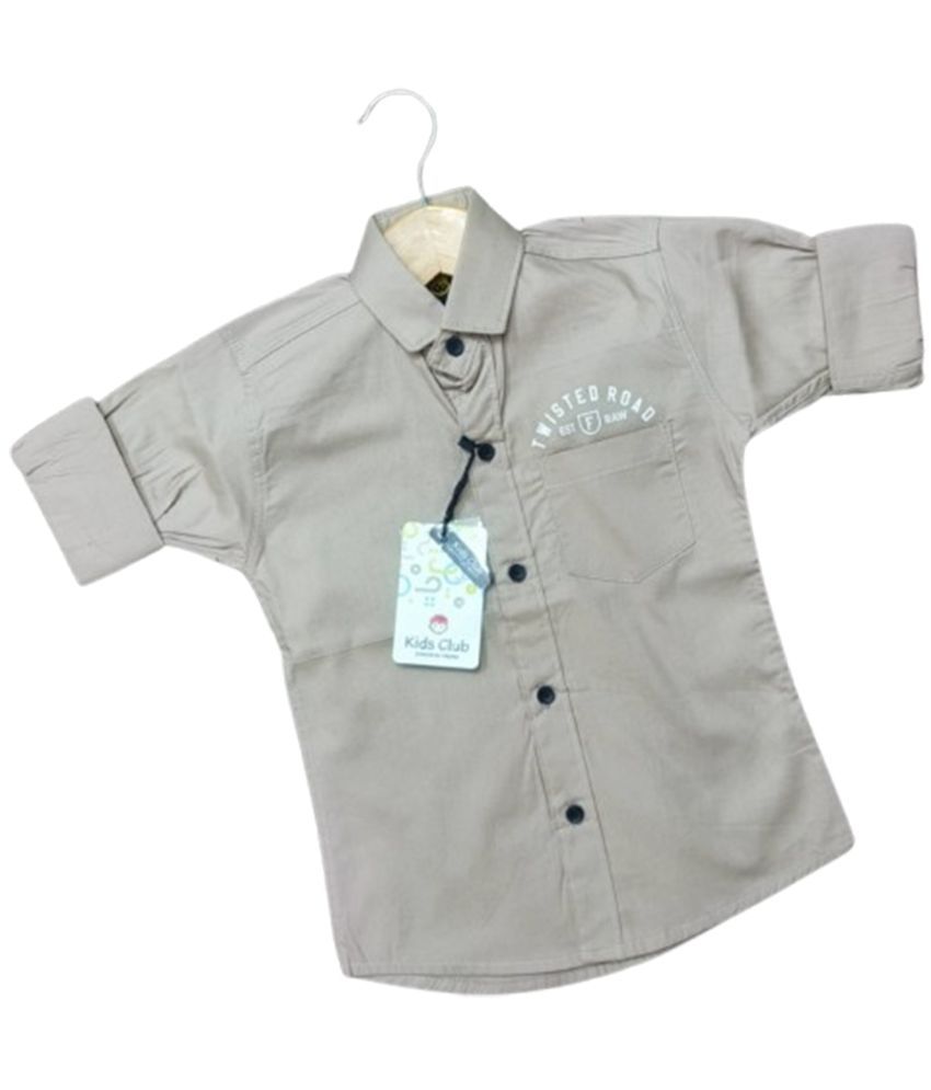     			KIDS CLUB Pack of 1 Boys 100% Cotton Full Sleeves Shirt ( Beige )