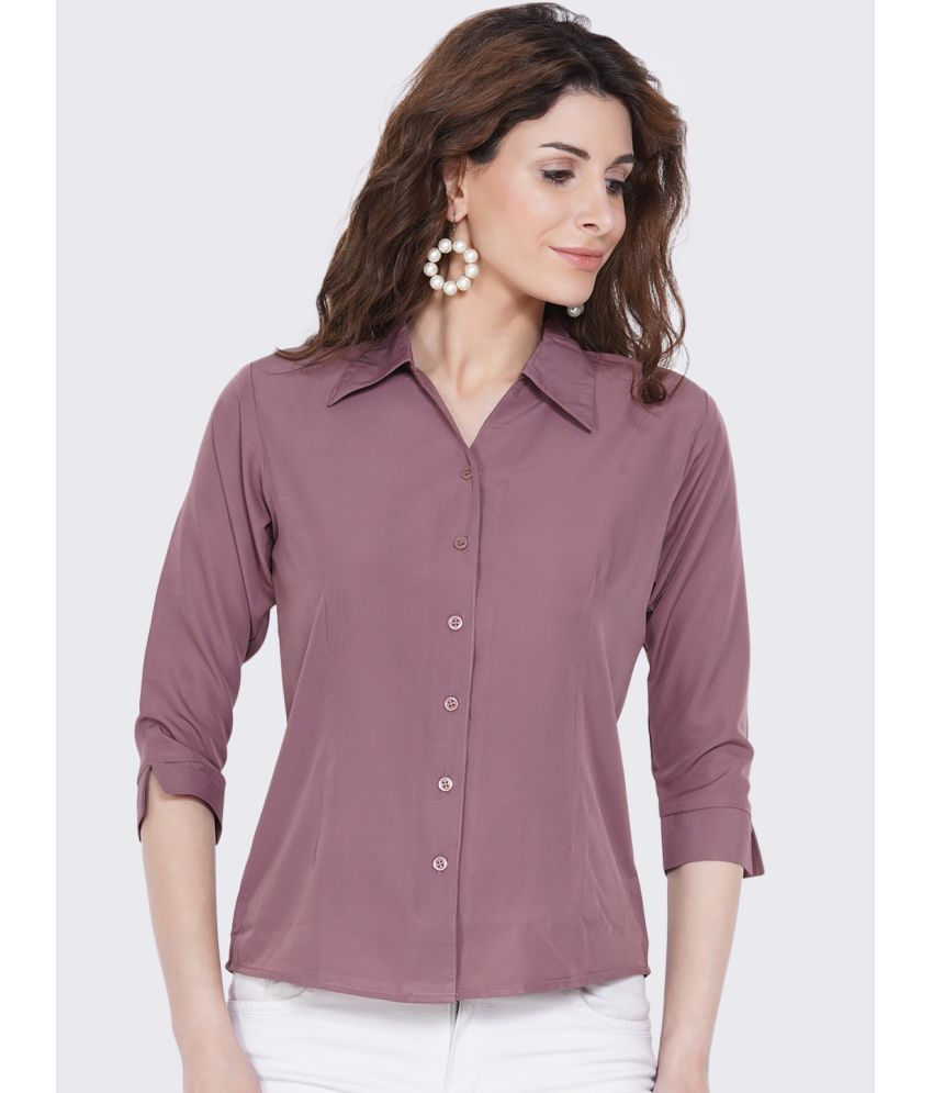     			akshatani Purple Poly Crepe Shirt - Pack of 1