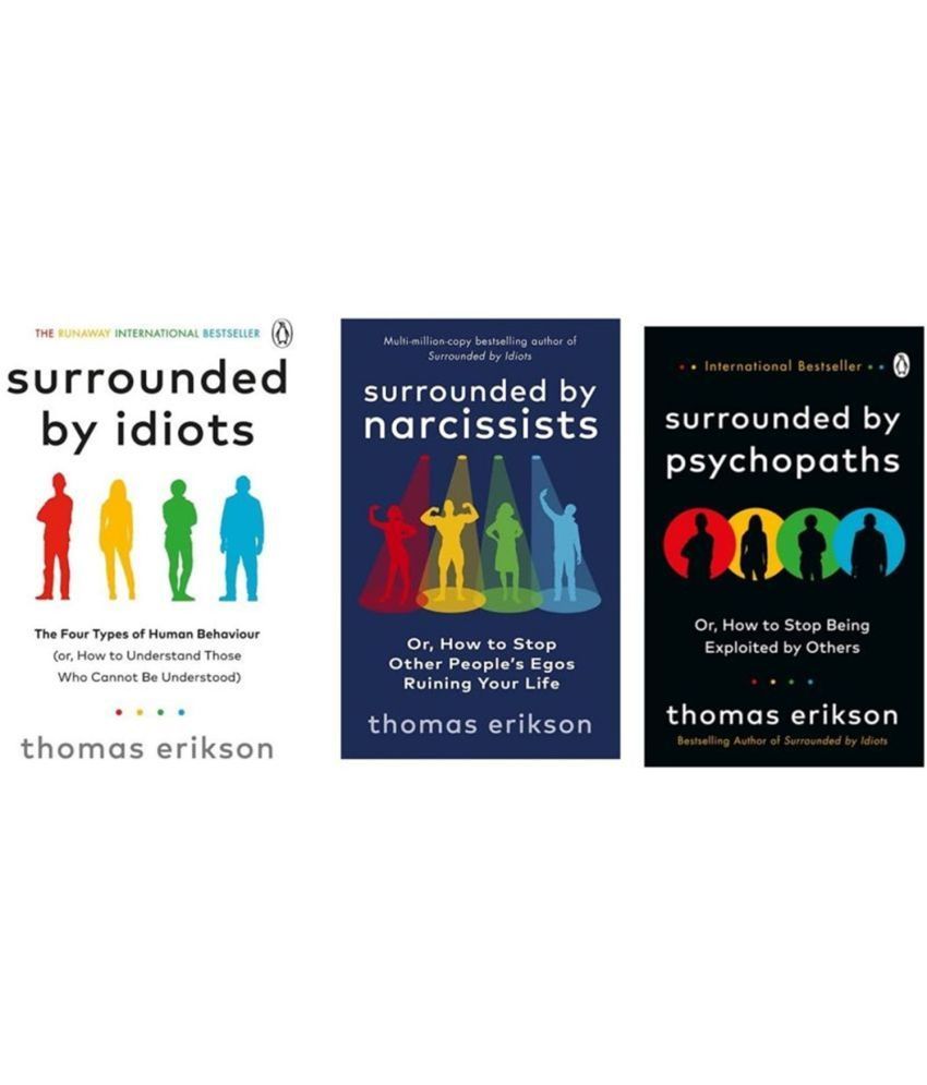     			( Combo Of 3 Pack ) Surrounded by Idiots & Surrounded by Narcissists & Surrounded by Psychopaths Paperback 2020 by Thomas Erikson