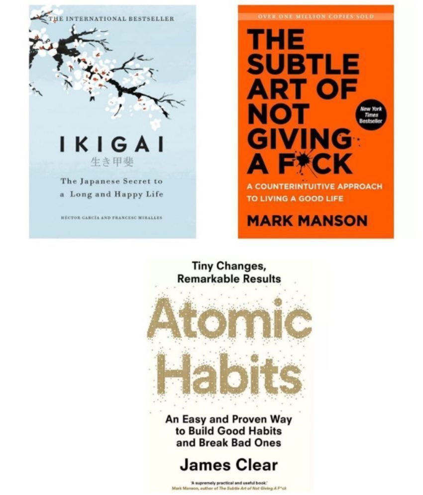     			( Combo of 3 books ) IKIGAI + Atomic habit + The subtle art