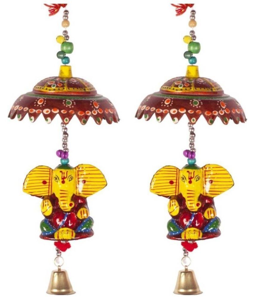     			FASHION BIZZ Traditional Door Hanging 1 ft Multi ( Pack of 2 )