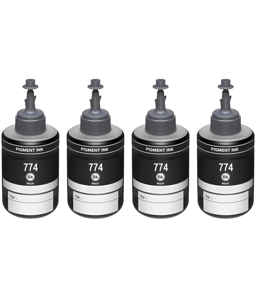     			KALAR T774 For L1455 Black Ink ( 140 ml ) Pack of 4 For EPS0N M100 , M105 , M200 , M205 , L655 , L130 , L360 , L380 , L350 , L361 , L565 , L210 , L220