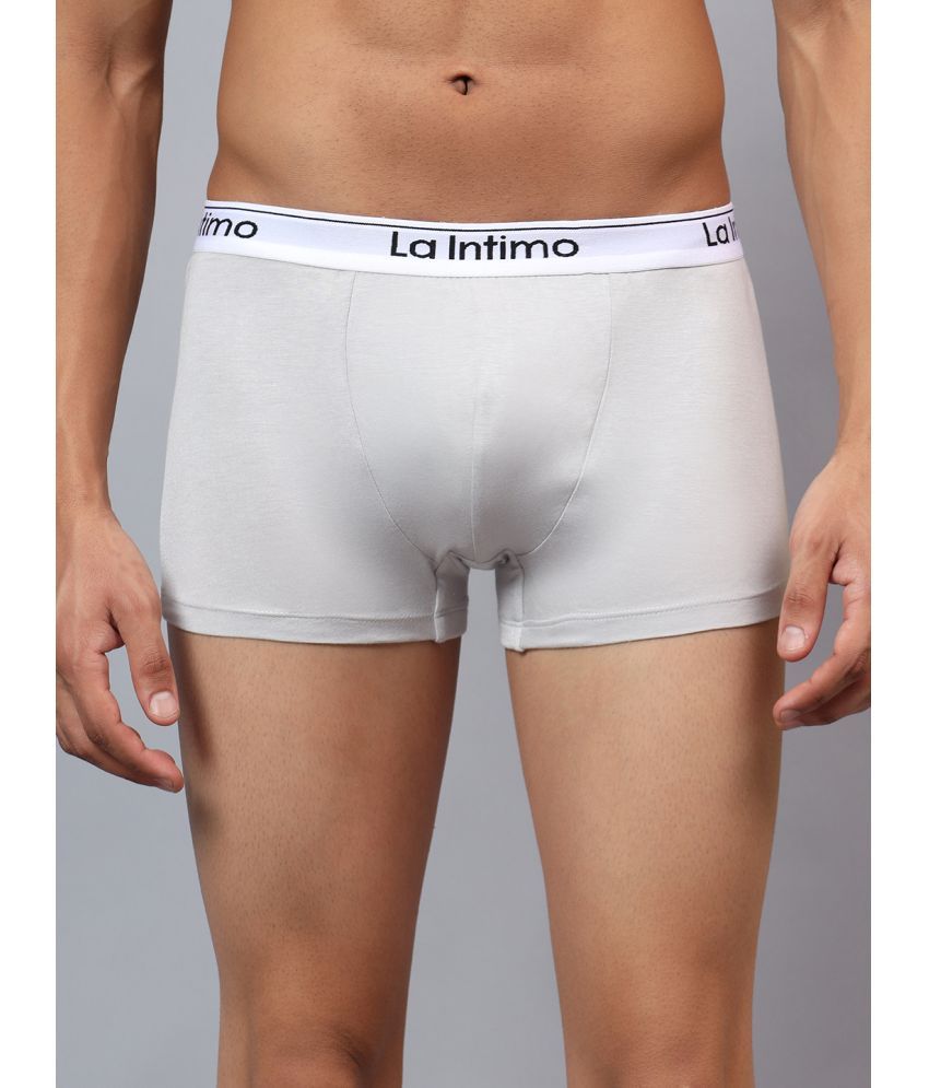     			La Intimo Pack of 1 Modal Trunks For Men's ( Grey )