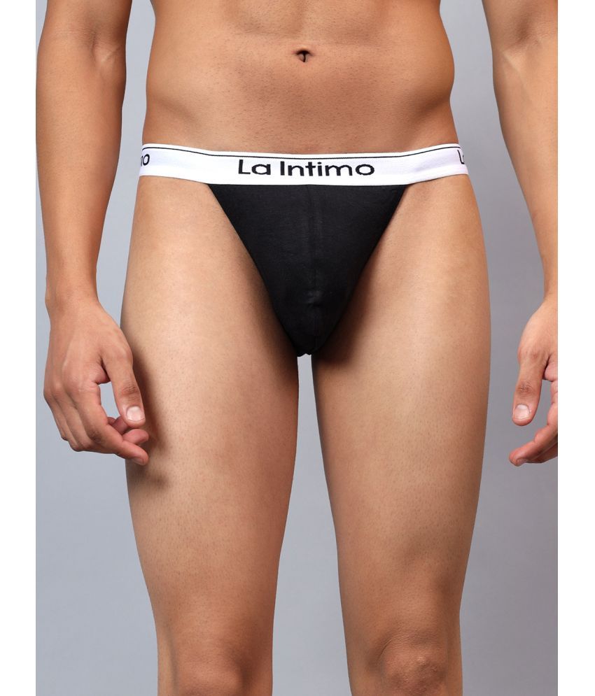     			La Intimo Pack of 1 Modal Briefs For Men's ( Black )