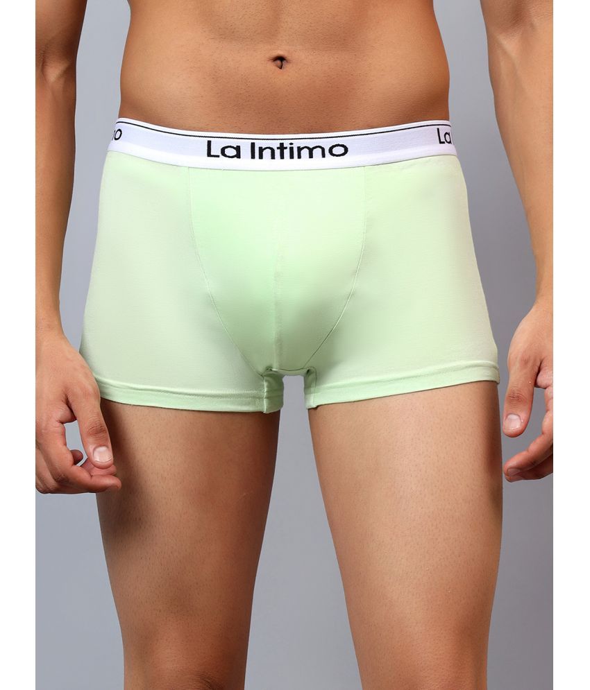     			La Intimo Pack of 1 Modal Trunks For Men's ( Lime Green )