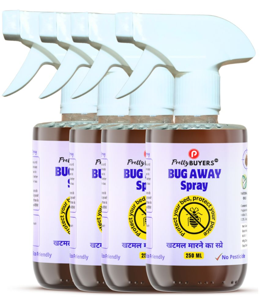     			PRETTYBUYERS Bed Bug Spray Organic Bug Repellent Spray Pack of 4