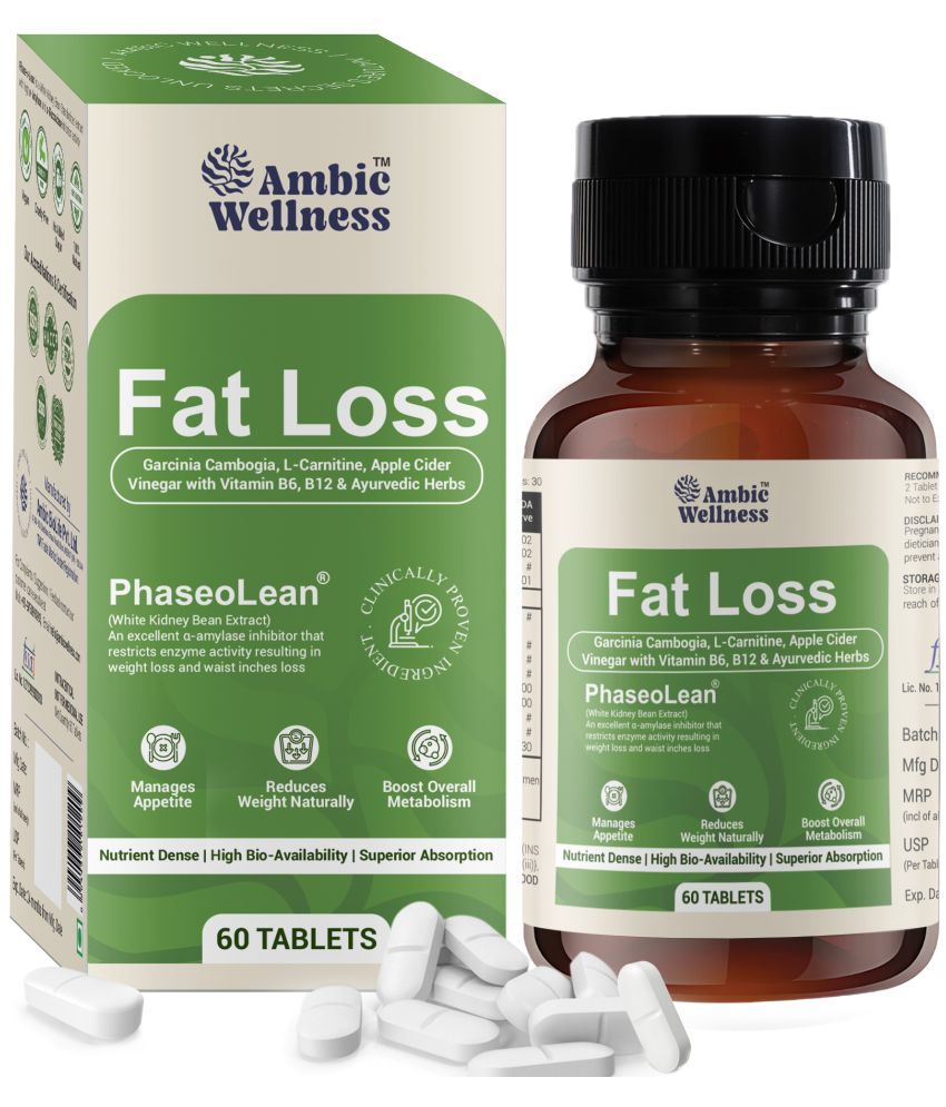     			AMBIC WELLNESS Fat Loss Tablets with Clinically Proven 60 no.s Fat Burner Tablet