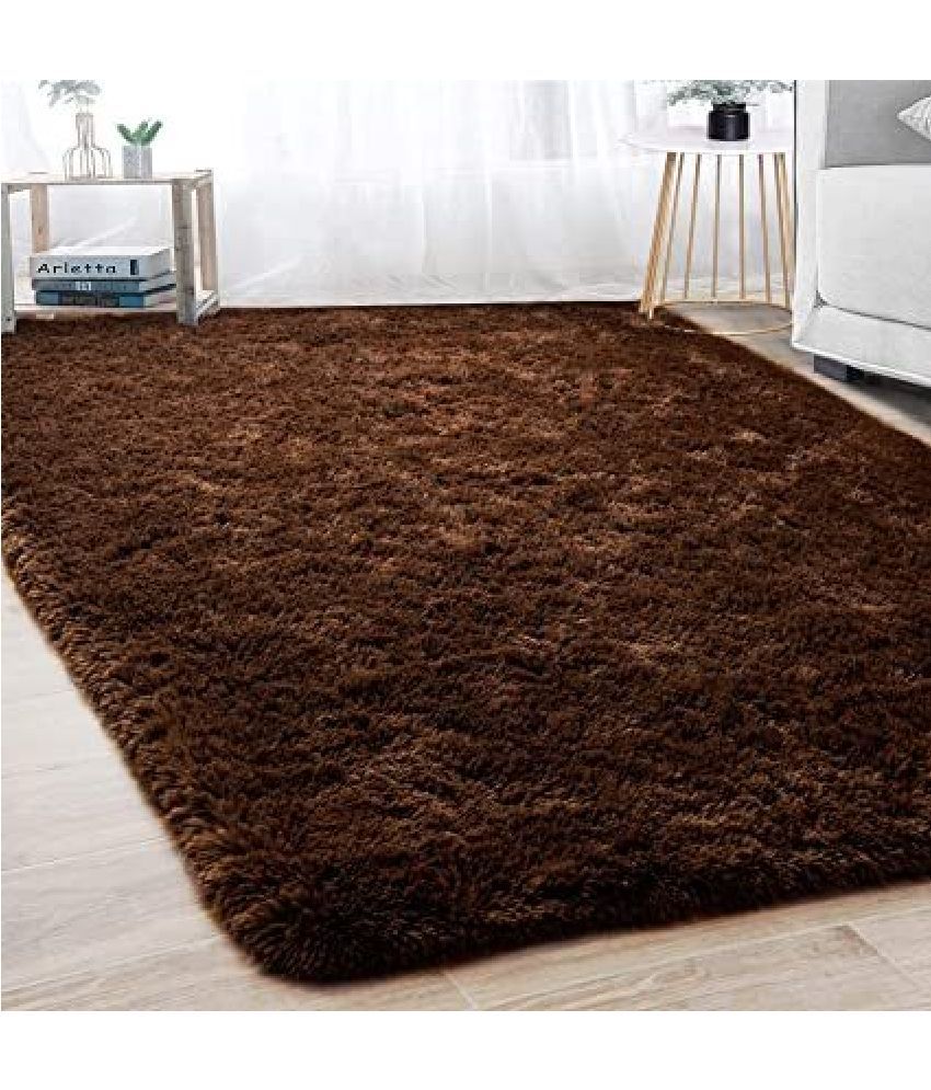     			ANABIA CARPET Brown Polyester Carpet Plain Other Sizes Ft