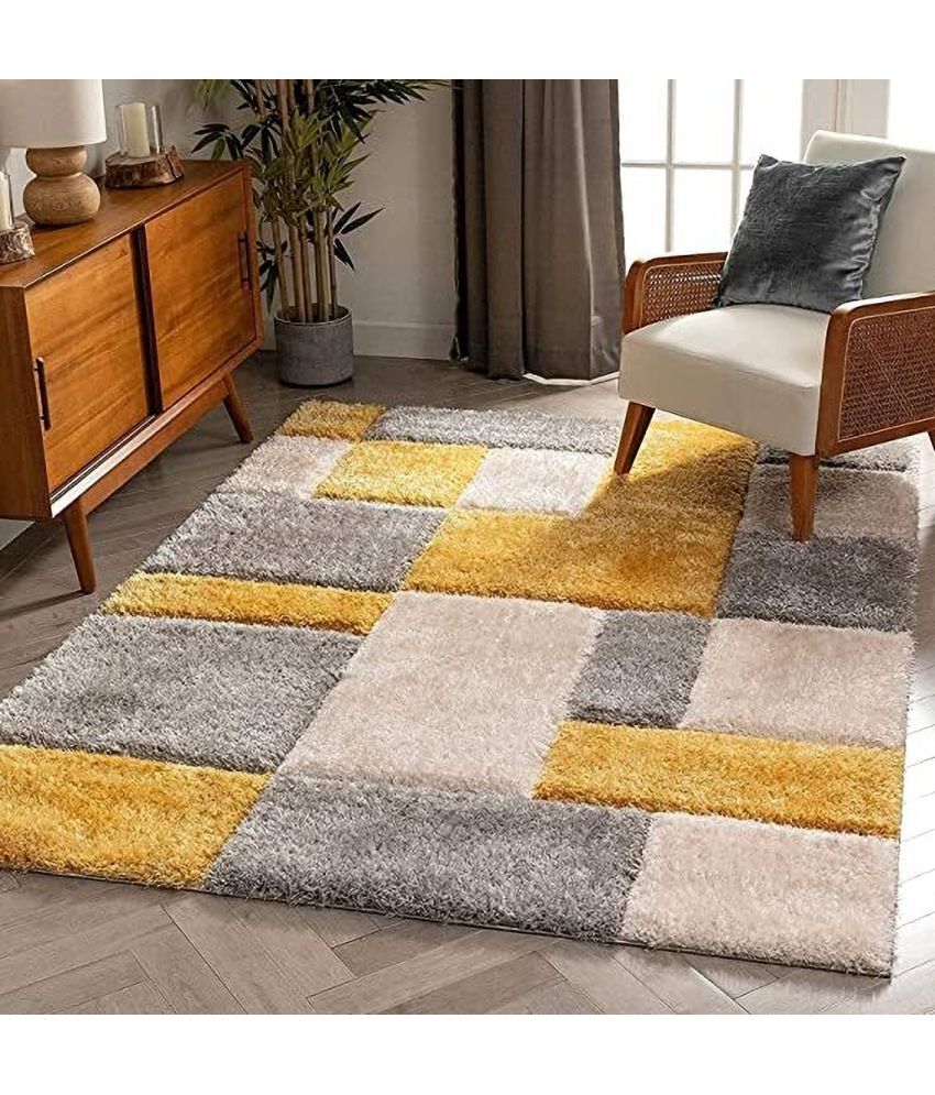     			ANABIA CARPET Multi Polyester Carpet Geometrical 3x5 Ft