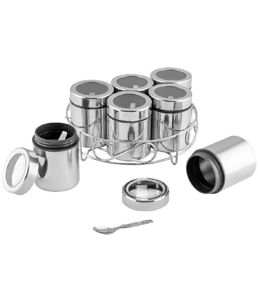     			ASG HOME Spice Container Steel Silver Spice Container ( Set of 1 )