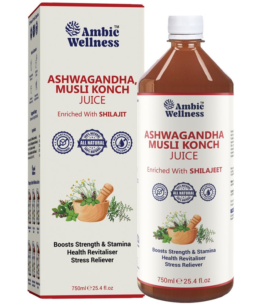     			Ambic Wellness Ashwagandha Musli, Konch Ras Enriched with Shilajit Helps Improve Vigour & Stamina - 750ml