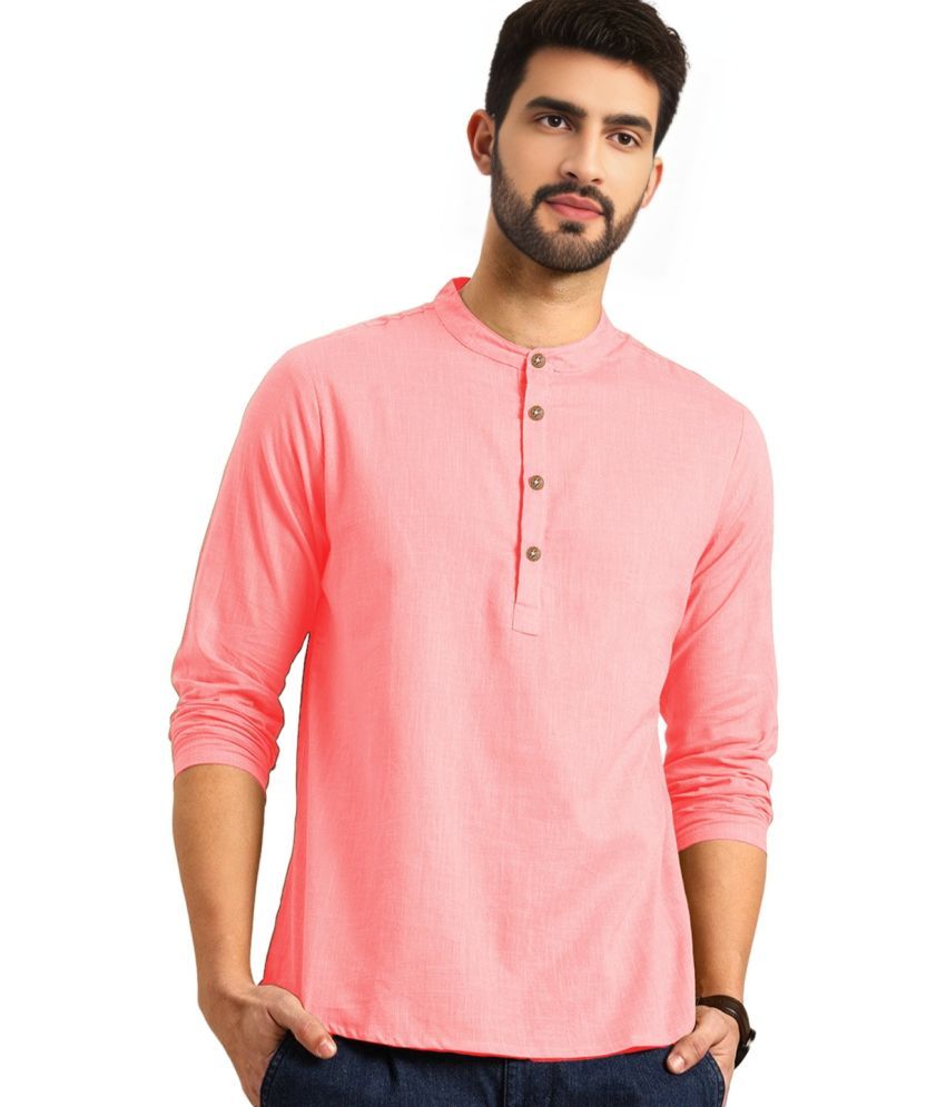     			Apektra Silver Cotton Blend Men's Shirt Style Kurta ( Pack of 1 )