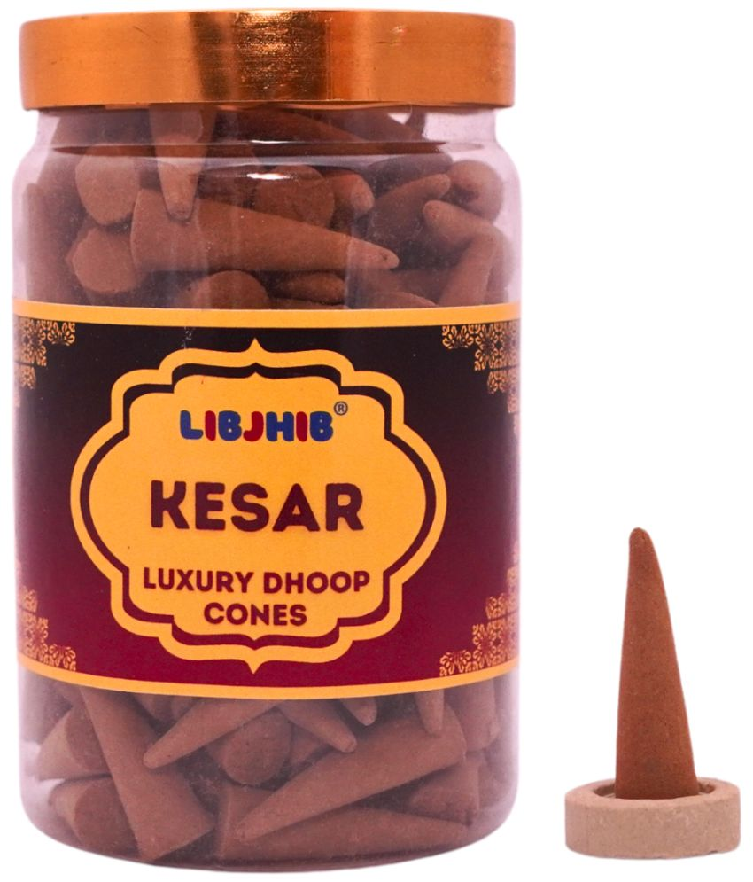     			Libjhib Incense Dhoop Cone Kesar Chandan 200 gm ( Pack of 1 )