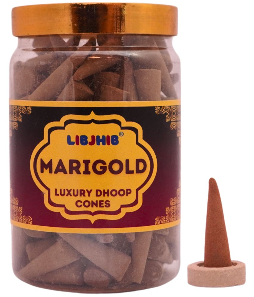     			Libjhib Incense Dhoop Cone Marigold 200 gm ( Pack of 1 )