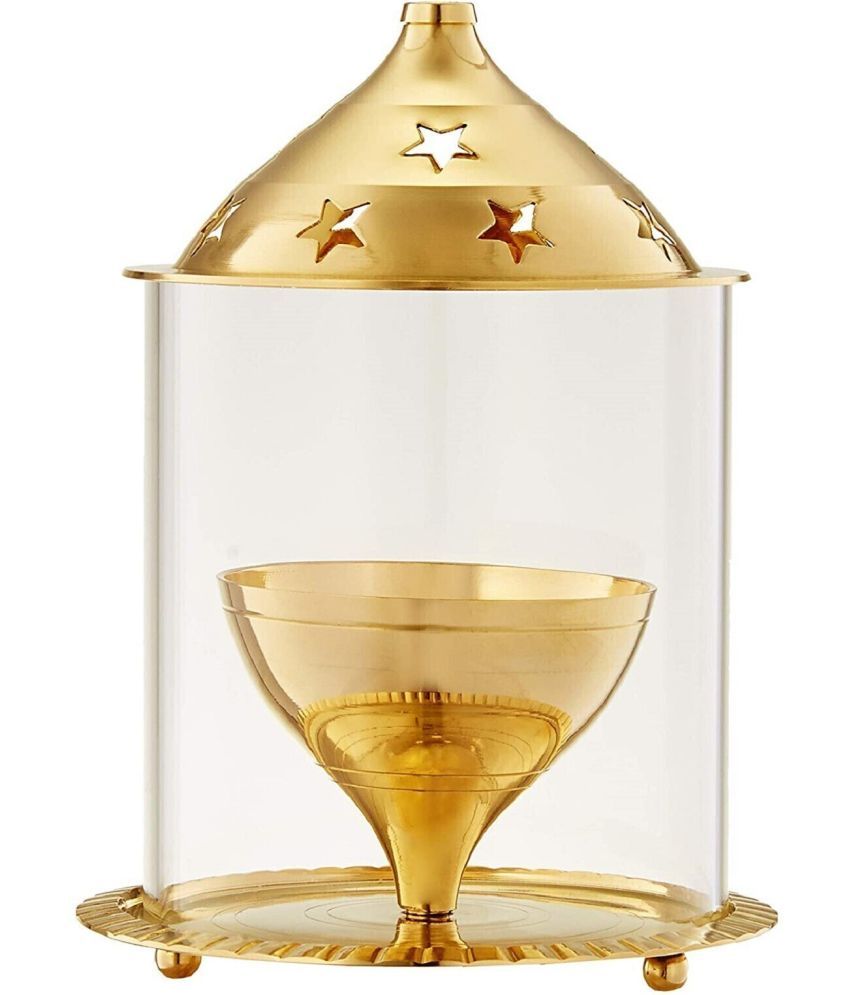     			T-KA108 Akhand Jyot Brass Table Diya ( 8 inches )