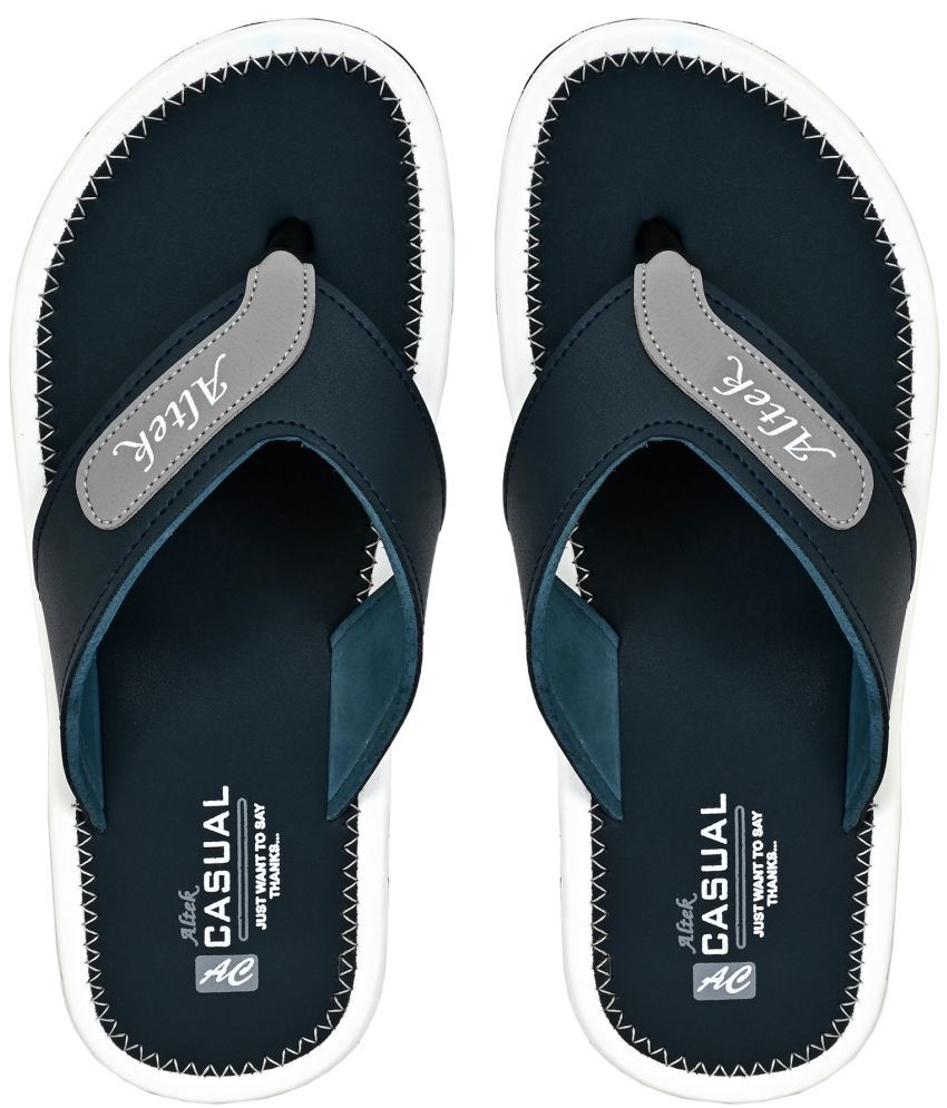     			Altek Navy Men's Thong Flip Flop