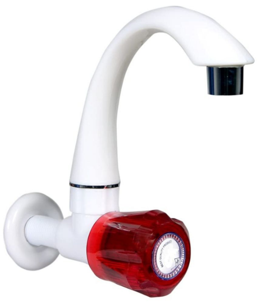     			BATHONIX Crystal Red PVC Sink Cock for Kitchen Sink - 1 PCS Plastic (ABS) Kitchen Sink Tap (Sink Cock)