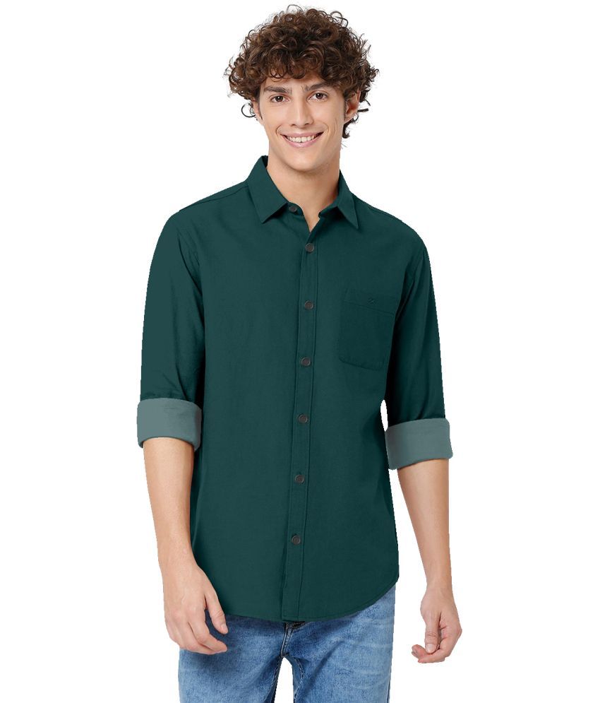     			HASINI FASHION Cotton Blend Regular Fit Full Sleeves Men's Formal Shirt - Green ( Pack of 1 )