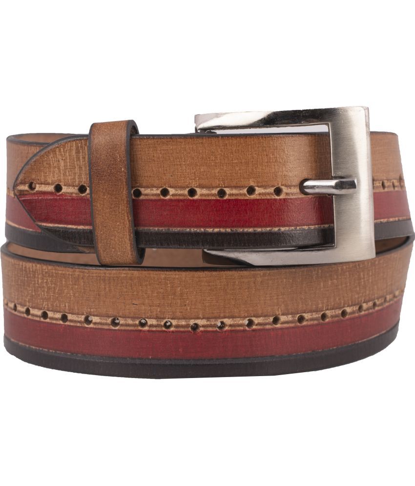     			LEVART - Multicolor 100% Leather Men's Casual Belt ( Pack of 1 )