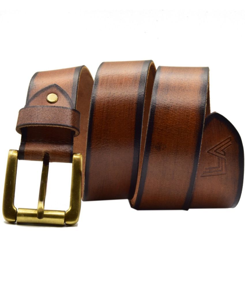     			LEVART - Tan 100% Leather Men's Casual Belt ( Pack of 1 )