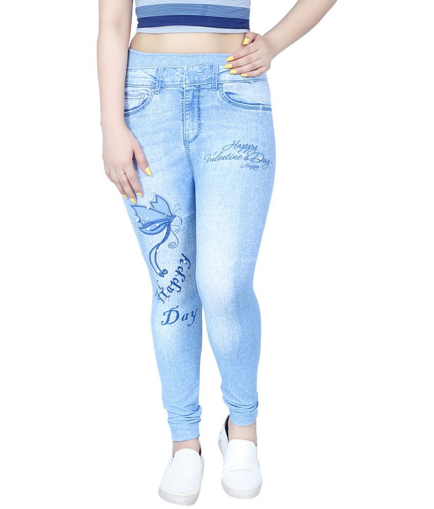     			Nios Fashion Girls Cotton Polyester Jeans ( Pack of 1 , Light Blue )