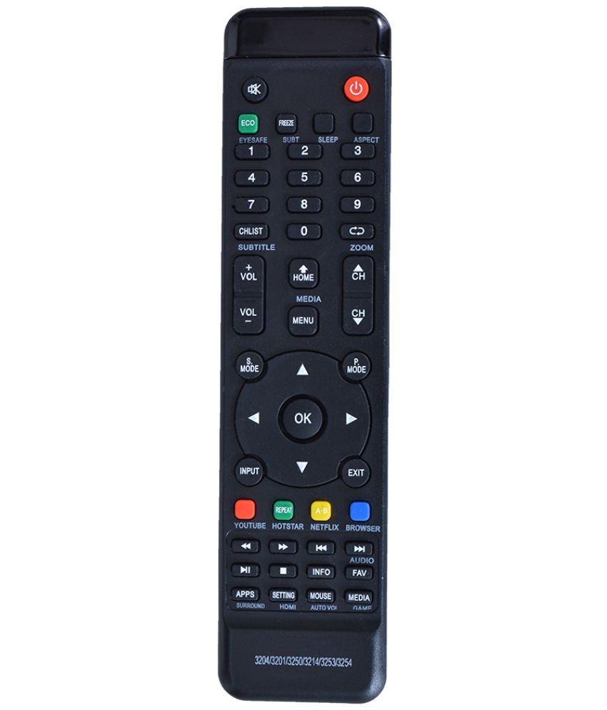     			RESORBLED 351Smart TV LCD/LED RemoteCompatible For Intex LED / LCD  TV MODEL : Sh3204, Sh4004, Sh3204, Sh3253