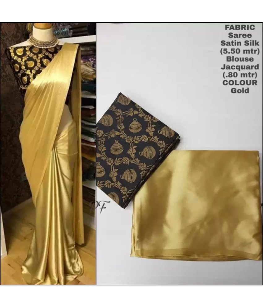     			Suntex Silk Woven Saree With Blouse Piece ( Gold , Pack of 1 )