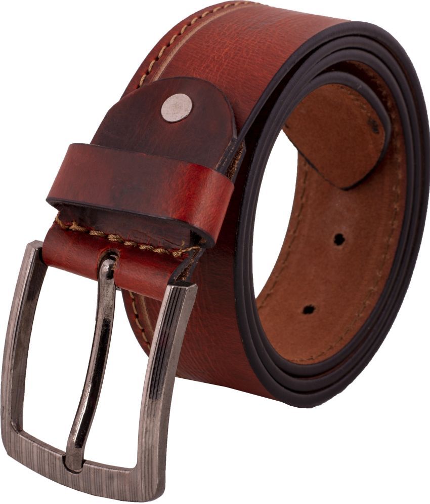     			LEVART - Maroon 100% Leather Men's Casual Belt ( Pack of 1 )