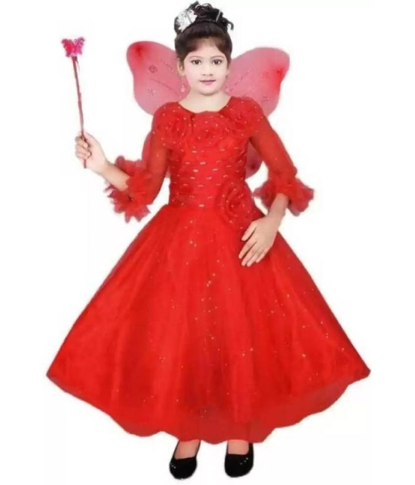     			APNA COLLECTION Girls Occasion - Character Costume ( Red )