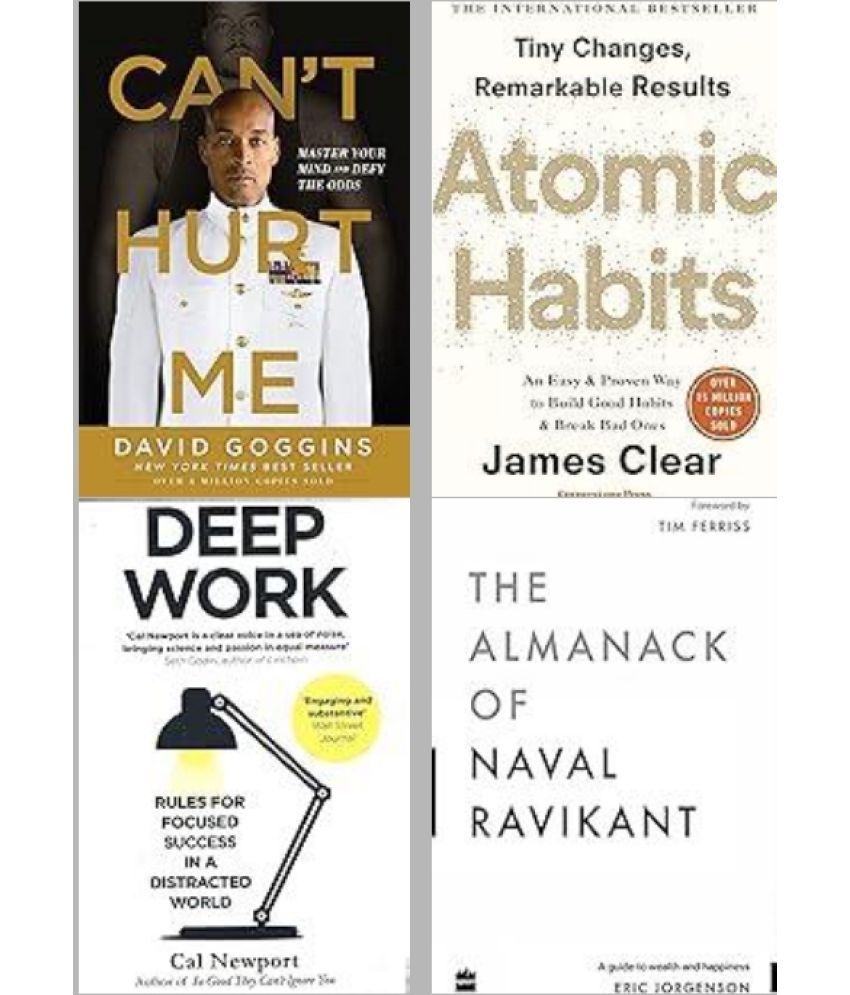     			Can't Hurt Me + Atomic Habits + Deep Work +  The Almanack Of Naval Ravikant