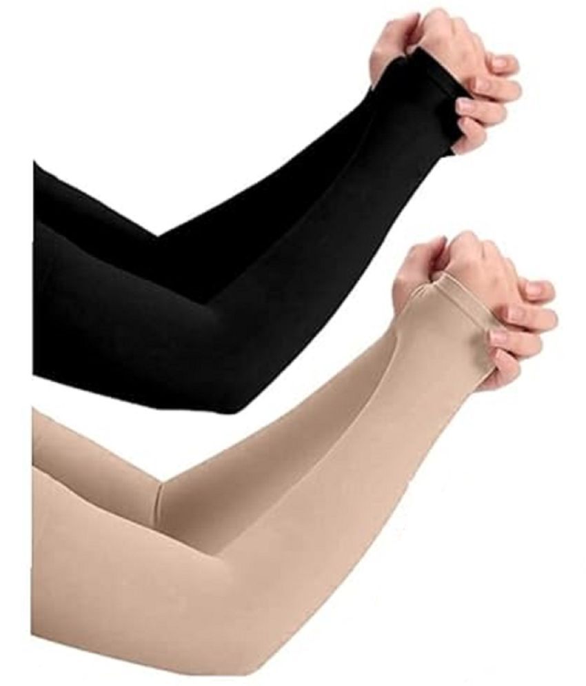     			Gjshop Multicolor Solid Riding Sleeves ( Set of 2 )