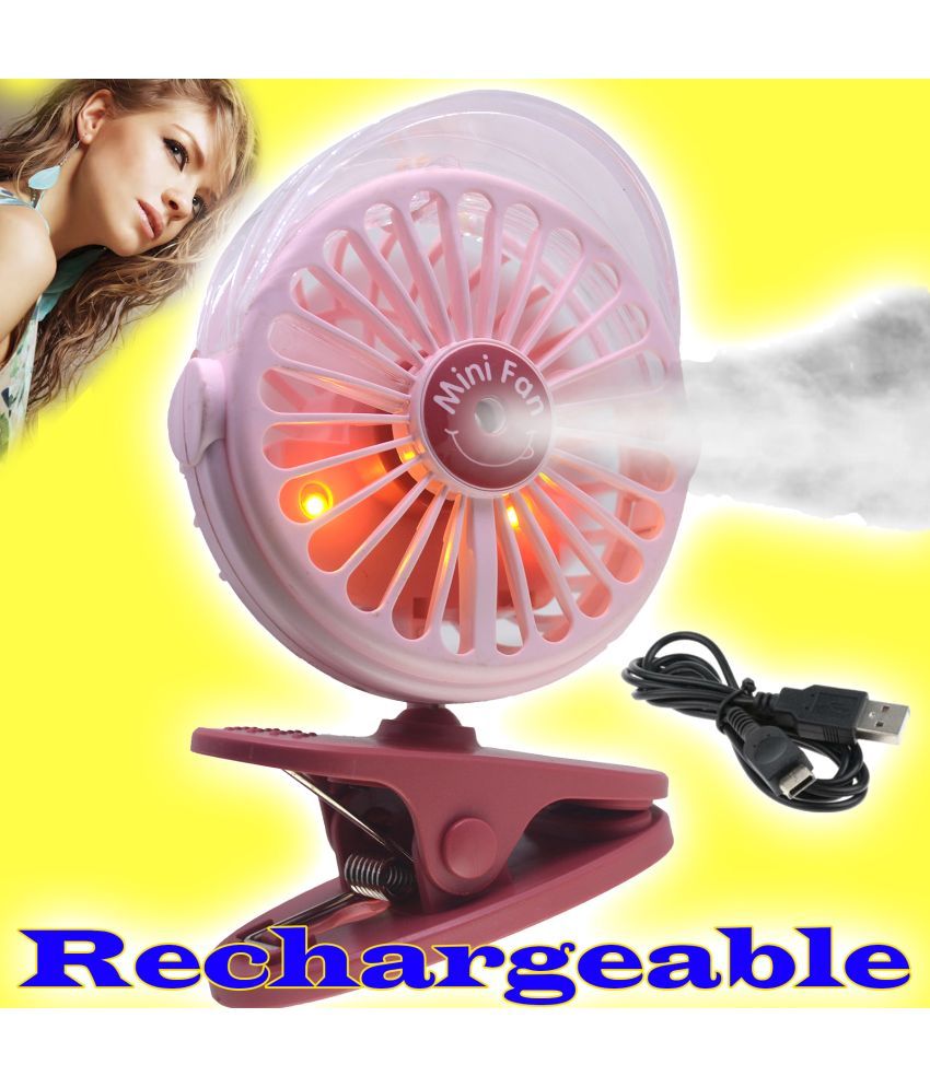     			JMALL Fog Spray Rechargeable Fan