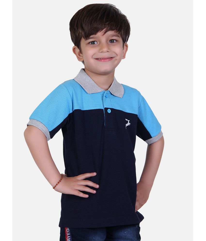     			Kepa Pack of 1 Boys Cotton Blend Polo T-Shirt ( Navy Blue )