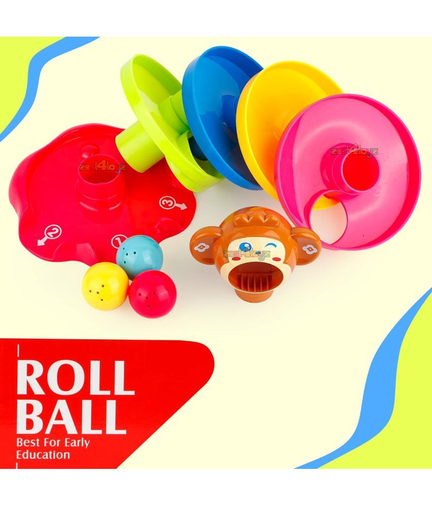     			Stysol 5 Layer Roll Ball Ring Tower Monkey Rolling Ball Bell Toys for Babies I Toddlers