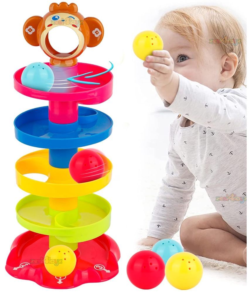     			Stysol Ramp Roll, Ball Drop and Roll Swirling Tower for Toddler|3 Puzzle Rattle Balls Non Toxic Material| StackToy for Kids Ages 3+: Interactive Fun Excitement (Roll Ball for Kids)