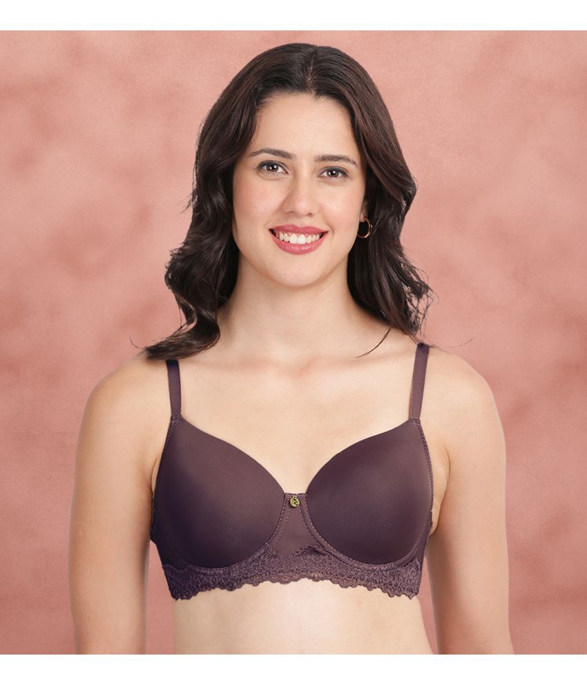     			Susie Pack of 1 Nylon Lightly Padded Everyday Bra For Women ( Purple )