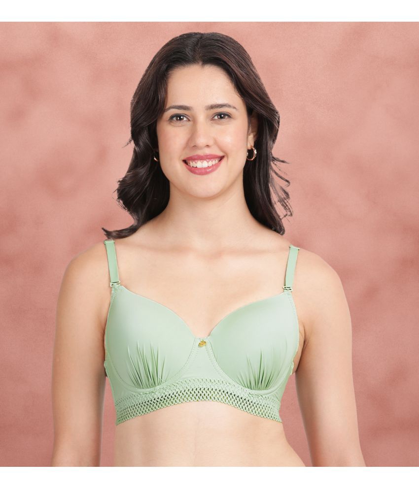     			Susie Pack of 1 Nylon Lightly Padded Everyday Bra For Women ( Green )