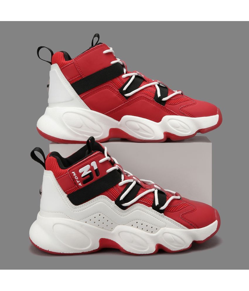     			atom Red Men's Sneakers