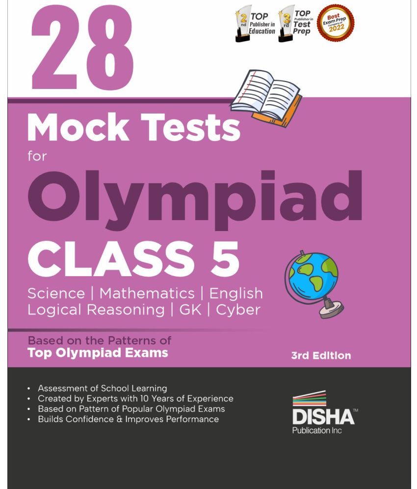     			28 Mock Test Series for Olympiads Class 5 Science, Mathematics, English, Logical Reasoning, GK & Cyber 3rd Edition