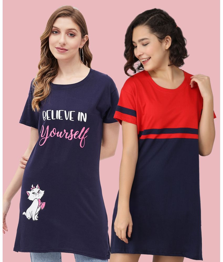     			Christy World Pack of 2 Cotton Women's T-Shirt ( Multicolor )