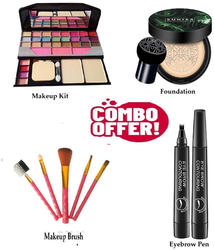     			Colorstock Makeup Kit ( 100 Makeup Combo of 4(Makeup Kit,5 DP MK Brush,Eyebrow Pen, Sunisa) )