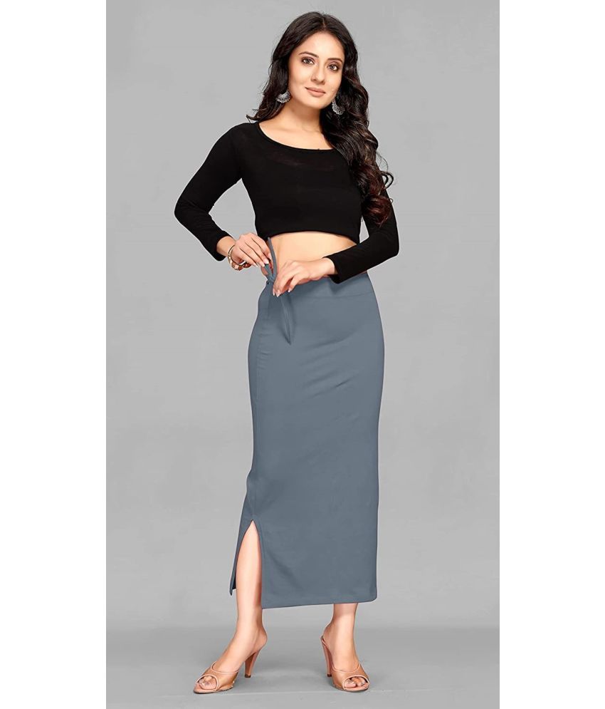     			DELTIN HUB Grey Lycra Petticoat - Single