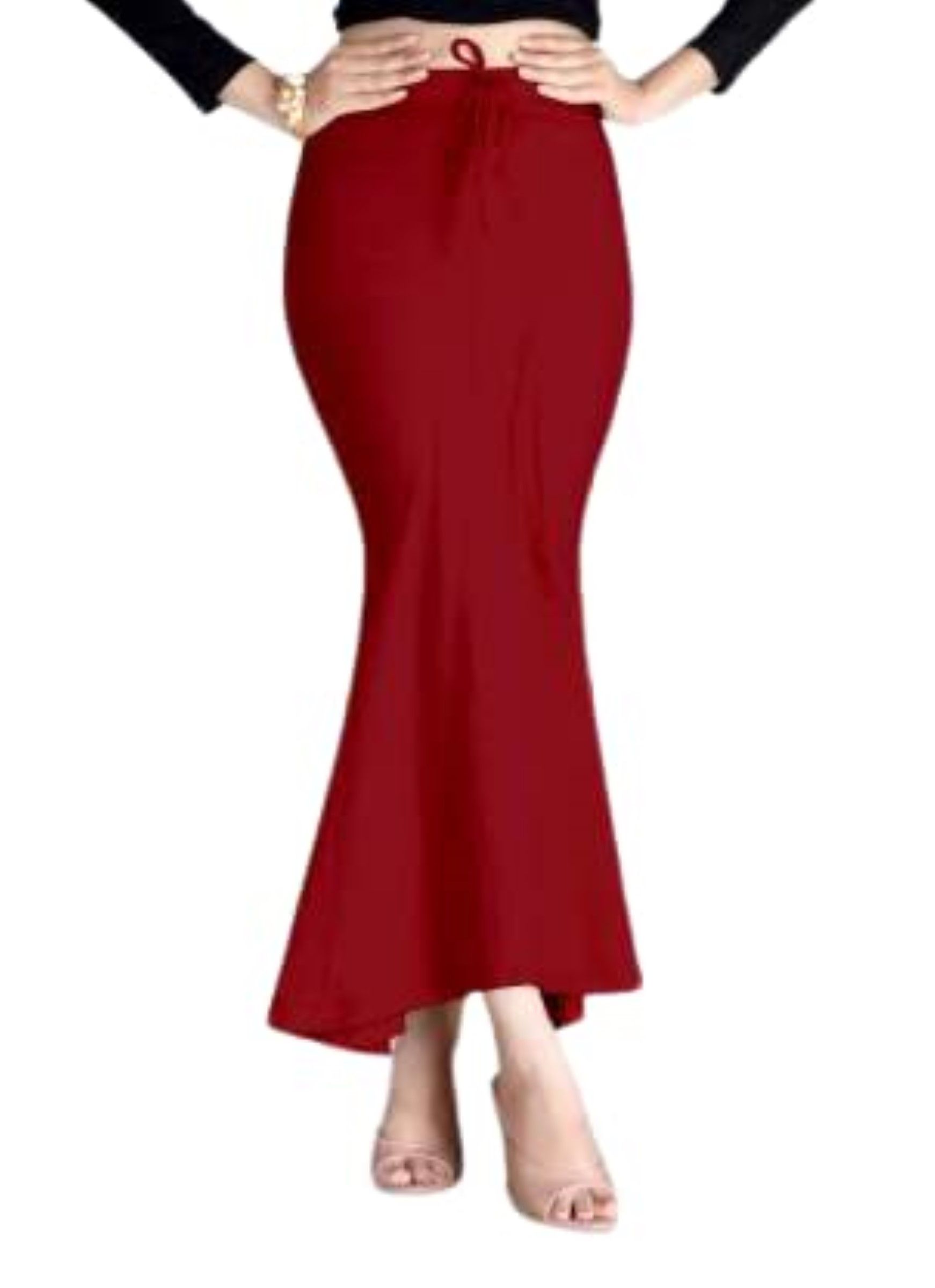     			DELTIN HUB Maroon Lycra Petticoat - Single